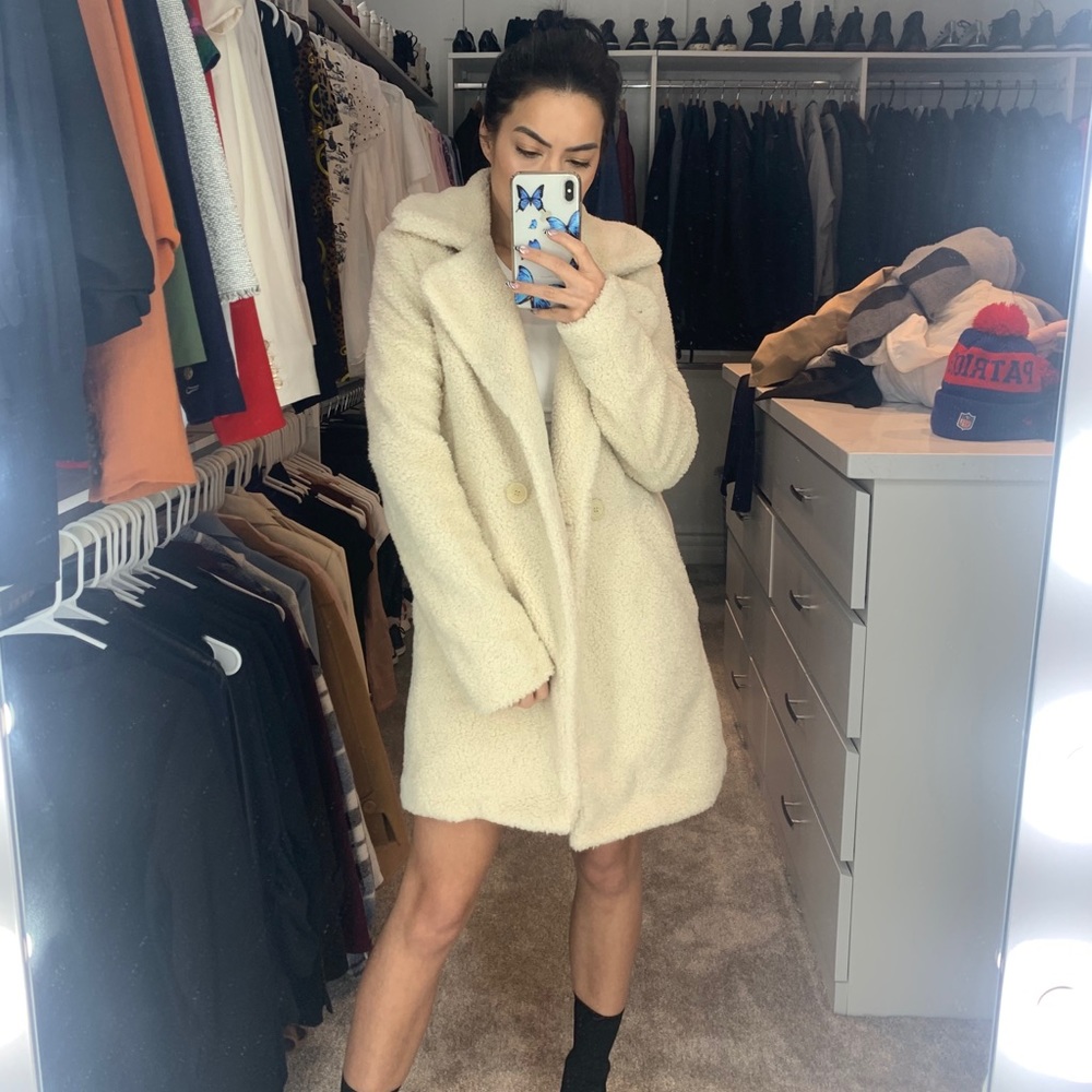 Cream Sherpa Teddy Coat